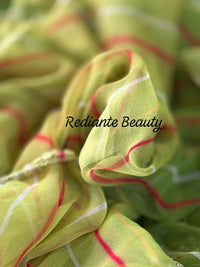 Enchanted Leheriya Bloom Georgette Saree – Silver Mirror & Cut Dana Embellishment