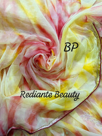 Rose Pink Silk Georgette Saree – Blossom Radiance Ombre