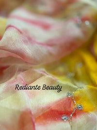 Rose Pink Silk Georgette Saree – Blossom Radiance Ombre