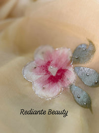 Light Yellow Chiffon Saree – Golden Dawn Florals