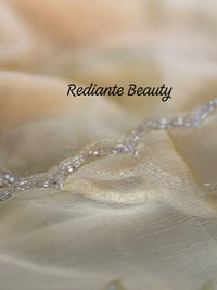 Light Yellow Chiffon Saree – Golden Dawn Florals