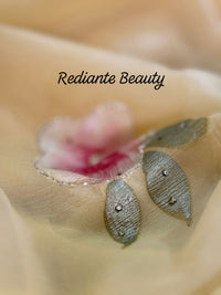 Light Yellow Chiffon Saree – Golden Dawn Florals