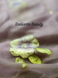 Lavender Chiffon Saree – Dusk Garden Illusion