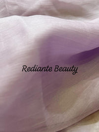 Lavender Chiffon Saree – Dusk Garden Illusion