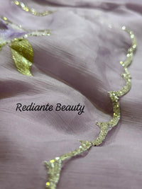 Lavender Chiffon Saree – Dusk Garden Illusion