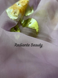 Lavender Chiffon Saree – Dusk Garden Illusion