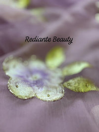 Lavender Chiffon Saree – Dusk Garden Illusion