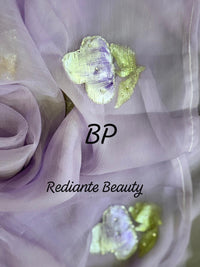 Lavender Chiffon Saree – Dusk Garden Illusion
