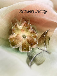 White Chiffon Saree – Earth Whisper Bloom