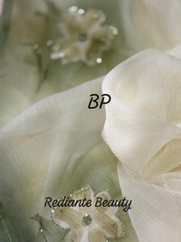 White Chiffon Saree – Earth Whisper Bloom