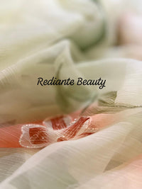 White Chiffon Saree – Earth Whisper Bloom