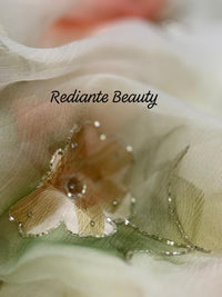 White Chiffon Saree – Earth Whisper Bloom