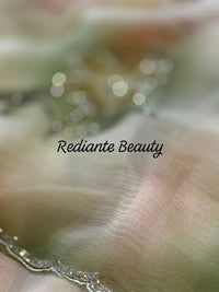 White Chiffon Saree – Earth Whisper Bloom