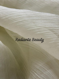 White Chiffon Saree – Aqua Blossom Serenity