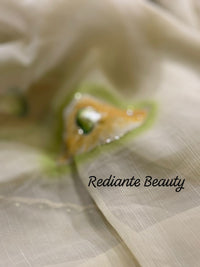 Light Green Chiffon Saree – Peacock Whisper Elegance