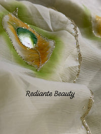 Light Green Chiffon Saree – Peacock Whisper Elegance