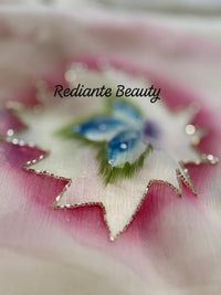 Off-White Chiffon Saree – Lotus Bloom in Frosted Whisper