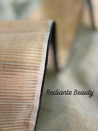 Sea Green Tissue Organza Saree – Golden Grace with Forest Green Detailing