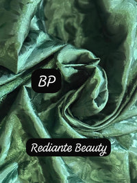 Sea Green Tissue Organza Saree – Golden Grace with Forest Green Detailing