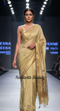 Pistachio Green Tissue Organza Saree – Forest Green Embellished Elegance