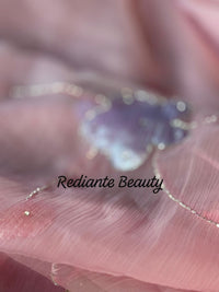 Baby Pink Chiffon Saree – Silver Scallop Border & Floral Cut Dana Embellishments