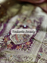 Mauve Brocade Silk Saree – Mankolam Heritage Splendor