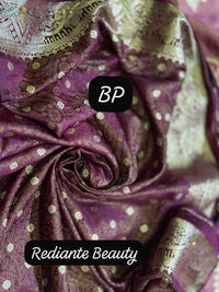 Mauve Brocade Silk Saree – Mankolam Heritage Splendor