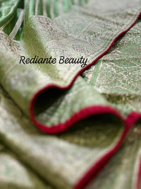 Mauve Brocade Silk Saree – Mankolam Opulent Tradition