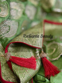 Mauve Brocade Silk Saree – Mankolam Opulent Tradition