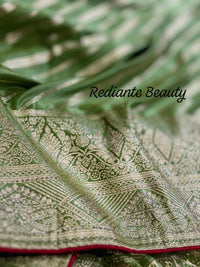 Mauve Brocade Silk Saree – Mankolam Opulent Tradition