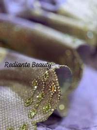 Lavender Dola Silk Saree – Golden Embellished Peacock Lotus Elegance