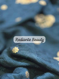 Peacock Blue Dola Silk Saree – Classical Dancer Elegance